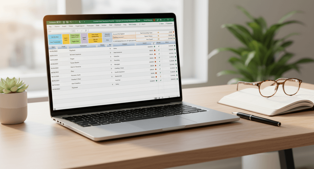 Excel checkbook spreadsheet template