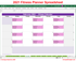 2021 Monthly Fitness Calendar Excel