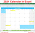 Calendar Year 2021 Excel Spreadsheet