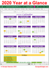 Year at a Glance 2020 Spreadsheet Template
