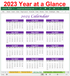 Year At A Glance 2023 Calendar Spreadsheet